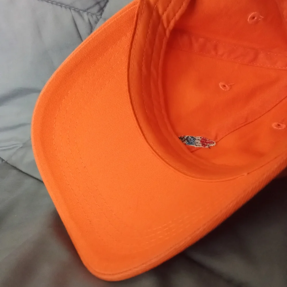 Men's Forever 21 Orange Baseball Cap Popsicle Stitched Patch Adjustable Hat